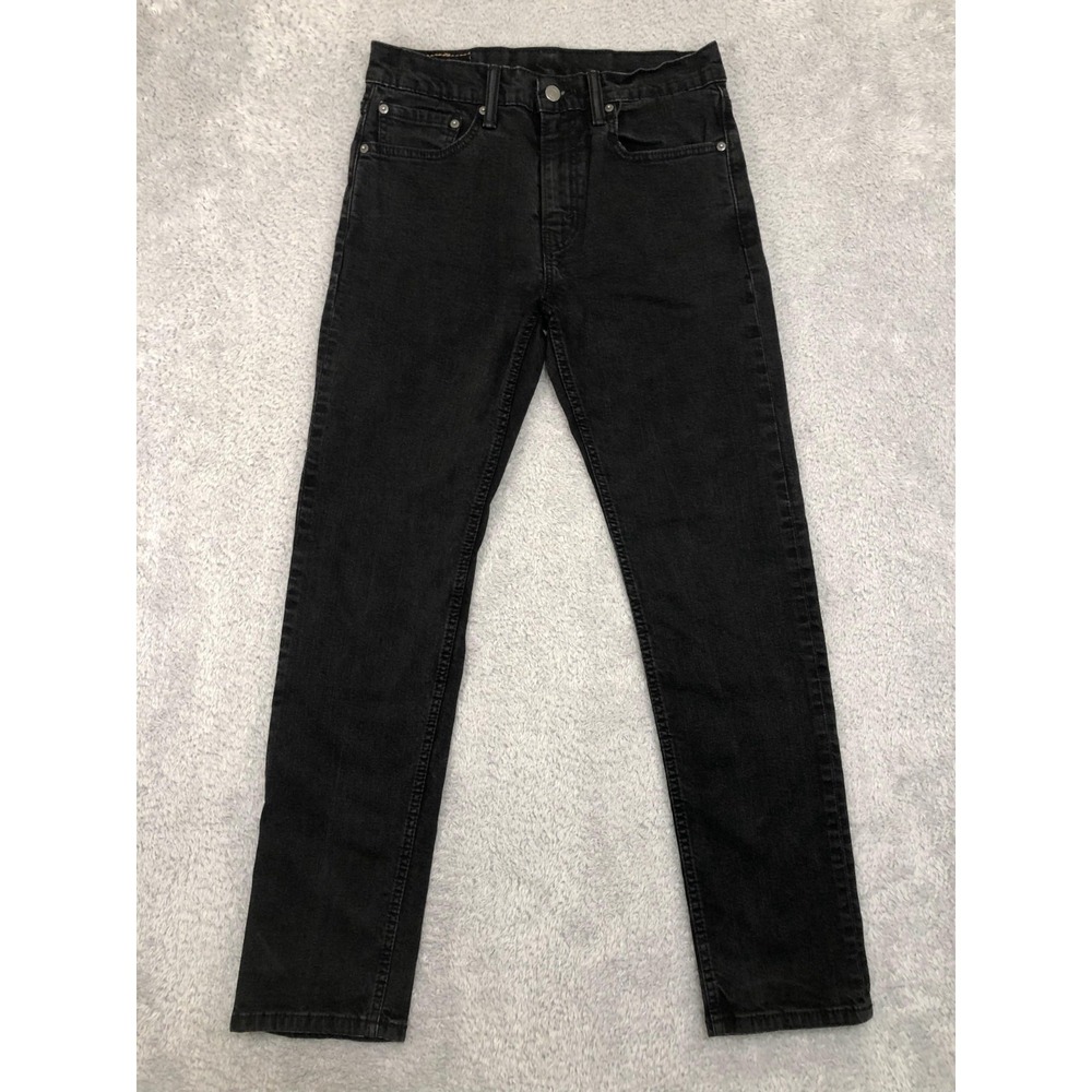 Levis 502 Jeans Mens 30x30 (Tag 31x32) Black Taper Fit Denim